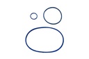 Remvacuümpomp O-ringset - HD Viton Blauw (3 stuks) S80 V60 S60 V70 XC60 XC90