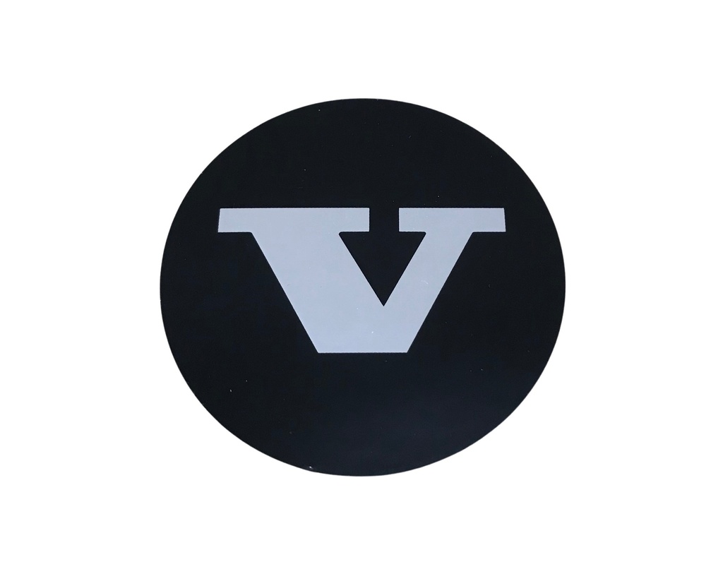 Volvo Sticker inchVinch hub cap black on chrome 60mm Volvo part no 283096S