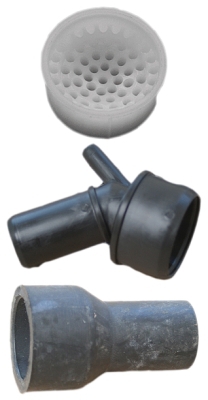 [1336681]  Volvo Flammespærrenippel 240 242 244 245 740 -1988 B200E+B230E SÆT plast Volvo varenummer 1336681