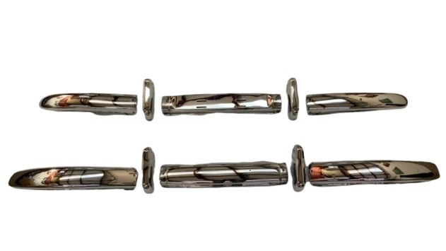 Volvo Bumper PV544+Duett front complete incl rosettes stainless steel Volvo part no 661697SET