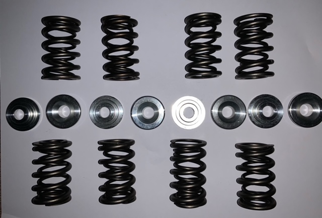 Volvo Valve spring B18+B20+B30 double spring performance set 8 pieces 6000 rpm incl HD valve seats Volvo part no 418737PD
