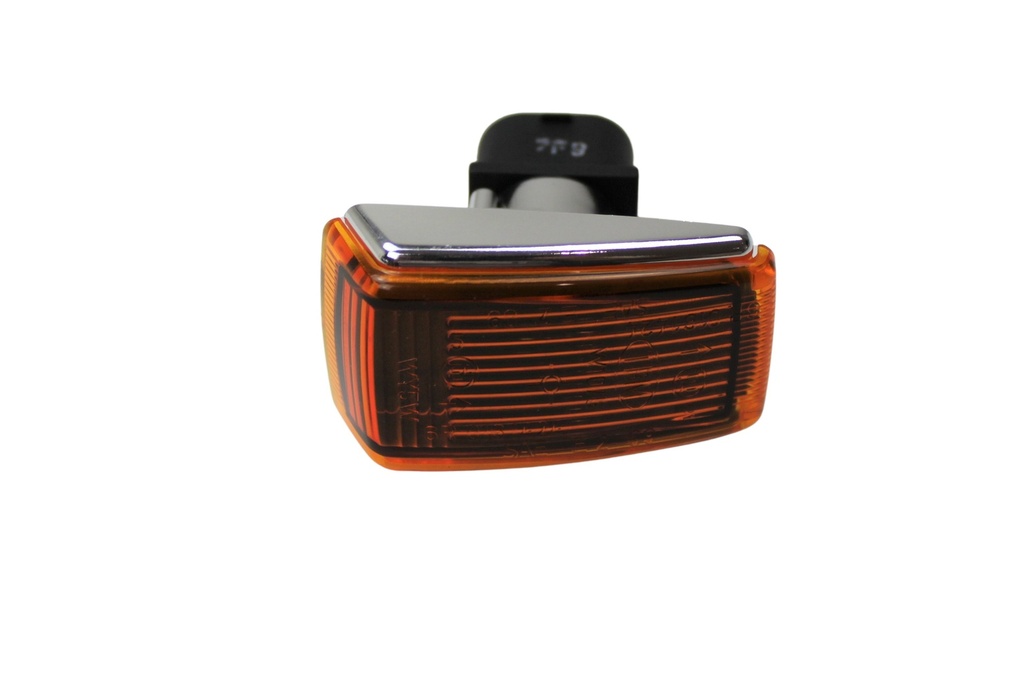  Volvo Positionslysblinklys forskærm 240+260+740+760+940+960+90+V90+S90+V70 krom/orange Volvo varenummer 6846318