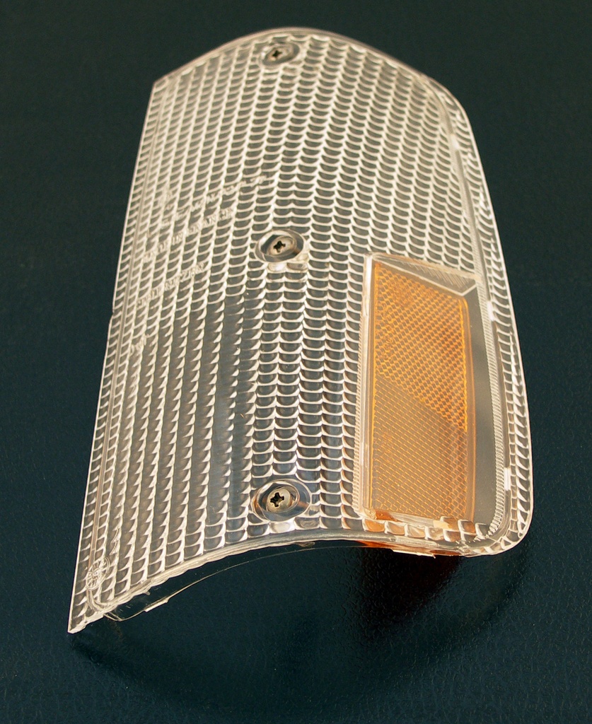  Volvo-glas, venstre, landeversion: USA, blinklys 240 264, klar hvid med orange 240 260 1975-1981, Volvo-varenummer 1235325