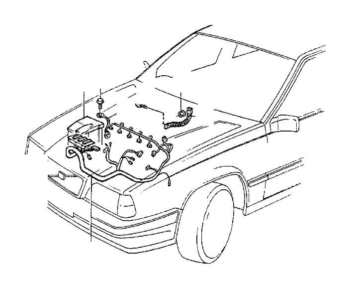  Volvo ledningsnet motor c70 s70 v70 v70xc manuel med turbo 2.3 2.4 2.5 Volvo varenummer 8653119
