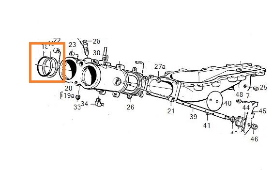  Volvo Støtte-ring manifold B27 b28 Indsprøjtning 240 260 760 Volvo varenummer 943711