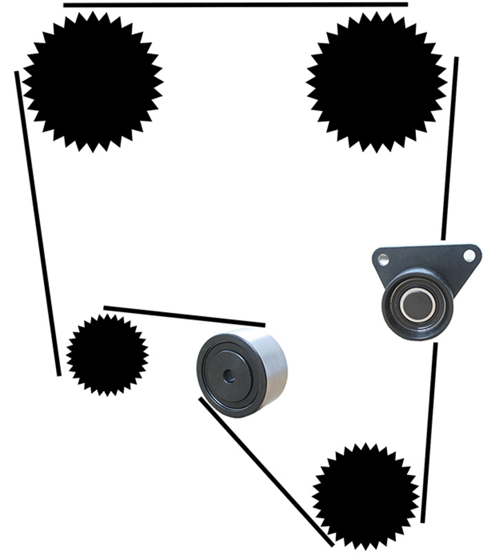  Volvo Tandremsæt C70 850 V70 S70 S40 V40 benzin B5204 B5234 B5244 B5254 V70N motor nr. 131155-1266127 årgang 2000- Volvo varenummer 21430014