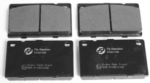 Volvo brake pads for OEM ref 271666 271739 272566 272673 272779 272810 272867 272873 275894 240 260 140 164 Volvo part no 270163_B