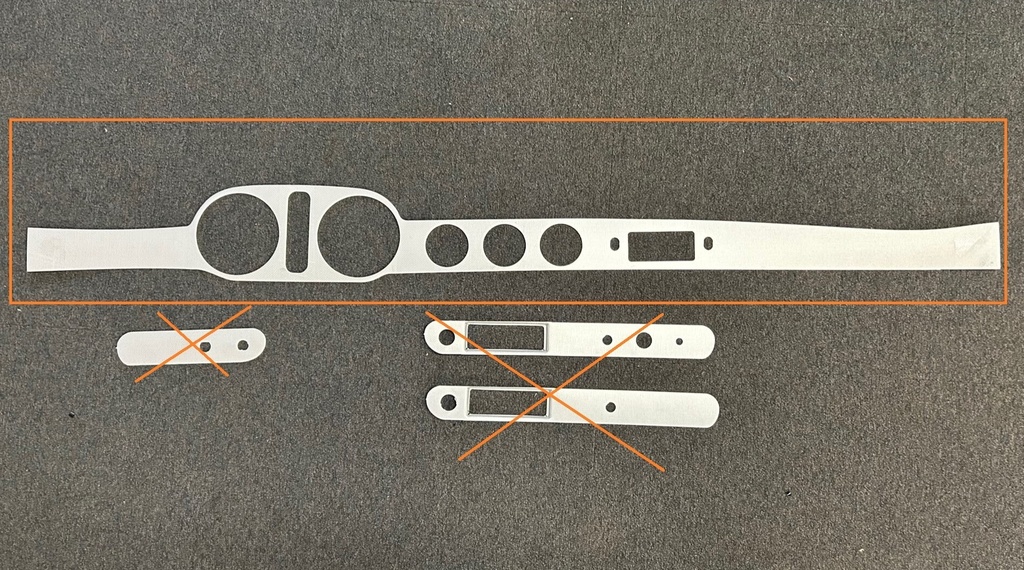  Volvo Instrumentbræt P1800 Aluminiumspanel Øvre Lang Venstrestyret Volvo Varenummer 665432