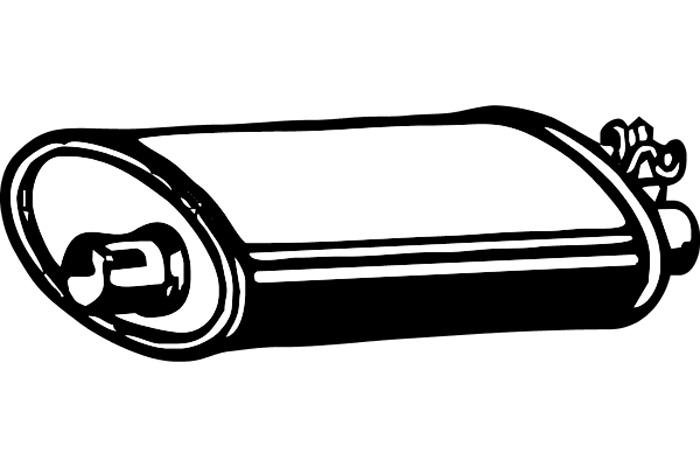  Volvo Udstødningsdæmper Bag 740 760 780 940 960 alle D24TIC D24T B200FT B230FT D24TIC D24T B204E B234F (ingen multilink) Volvo varenummer P7743