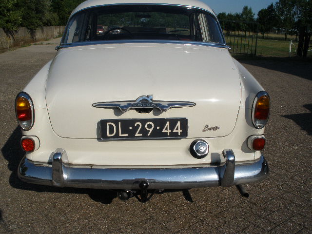 Volvo Amazon Estate Complete Rear Bumper with Rosettes 220 in Polished Stainless Steel, Volvo Part No. 653305SETC
