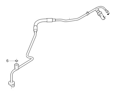  Volvo Højtryksledning klimaanlæg C30 V70 V50 S40 pumpe-kondensator 5 cylindret benzin Volvo varenummer 30666013