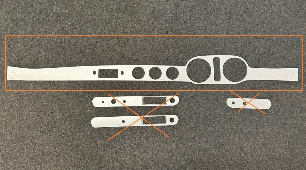  Volvo Instrumentbræt P1800 aluminiumspanel øverste højrestyret bil Volvo varenummer 665993