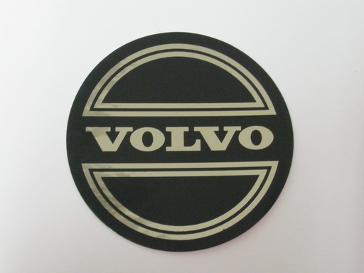 [1129026S] Volvo Sticker inchVolvoinch hub cap black on chrome 60mm Volvo part no 1129026S