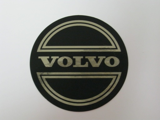 [1129031S] Volvo Sticker inchVolvoinch hub cap black on chrome 90mm Volvo part no 1129031S