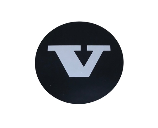 [283096S] Volvo Sticker inchVinch hub cap black on chrome 60mm Volvo part no 283096S