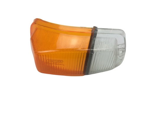 [668911SET] Volvo Flashing light Amazon orange/white Left SET turn signal glass incl rubber + reflector + trim ring fabr Bastuck Volvo part no 668911SET
