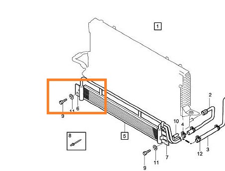 [8618349]  Volvo Monteringsbeslag ekstra oliekøler C70 S70 V70 automatgear AW50/51 AWD AW55-50/51SN højre Volvo varenummer 8618349