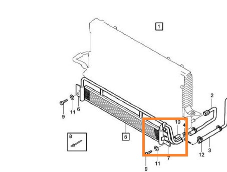 [8618350]  Volvo monteringsbeslag ekstra oliekøler C70 S70 V70 automatgear AW50/51 AWD AW55-50/51SN venstre Volvo varenummer 8618350