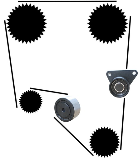 [21430012]  Volvo tandremsæt 850 S70 V70 benzin 2.0 2.4 2.5 uden turbo Volvo varenummer 21430012