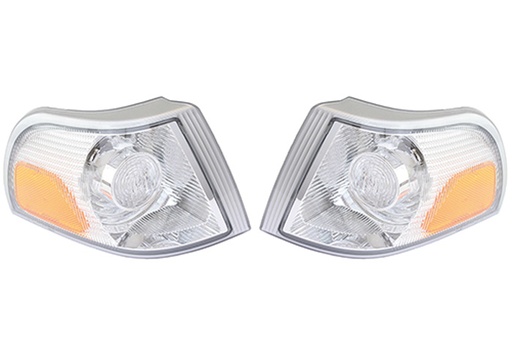 [35437052]  Volvo Blinklys V70 S70 Hjørne-/positionslygte krom USA Venstre og højre passer til Volvo varenummer 35437052