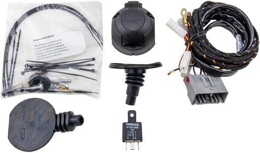 [8943L17E] Volvo 7 pin cable set tow bar S80 1996-2006 with gray plug Volvo part no 8943L17E