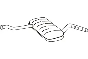 [9470337]  Volvo Midterste lyddæmper 5-CYL Benzin uden Turbo Volvo S70 - V70 - C70 Volvo varenummer 9470337