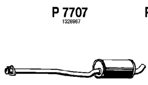 [1328163]  Volvo Centerrør 740 760 uden katalysator 2,8 benzin og diesel Volvo varenummer 1328163