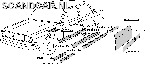 [1401]  Volvo instrumentbrætdæksel 140+164 1973-1974 (IKKE LÆNGERE TILGÆNGELIG) Volvo varenummer 1401
