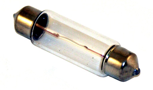 [182057]  Volvo Lampe 6 volt rør 5 watt (inkl. indvendig belysning) 11X38 SV8.5 6V Volvo varenummer 182057