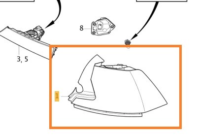 [31698714]  Volvo baglygte højre S90 2017+ CH 4094+ Variantkode: JA01 Volvo varenummer 31698714