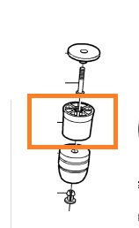 [9140177]  Volvo motorhjelm Støddæmper kofanger bagaksel Forhjulstræk Volvo 850 - S70 - V70 - C70 Volvo varenummer 9140177