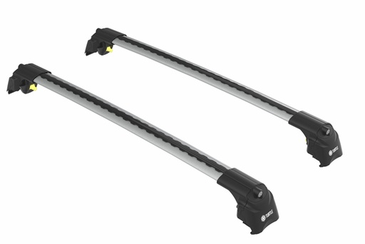 [DAK1007S] Dakdragers zilver voor aan roofrail/dakrail  Volvo XC60 max 75kg dakrail  wing vorm, voor weinig windgeruis
