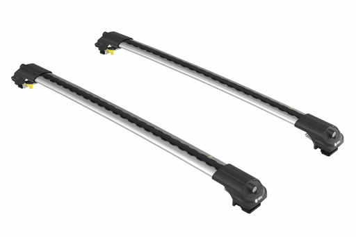 [DAK1008S] Dakdragers zilver voor aan roofrail/dakrail  Volvo XC90 2003-2014  max 75kg dakrail  wing vorm, voor weinig windgeruis