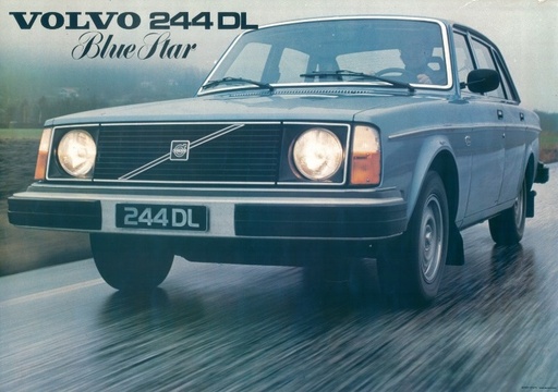 [poster244bluestar] Poster DL Blue star op autoweg  reproductie